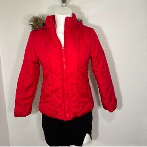 Kids red puffer jacket